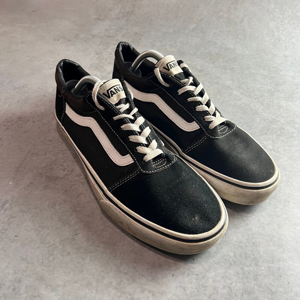 VANS Ward Low-top Sneaker In Black and White Suede/Canvas Men's Size 11